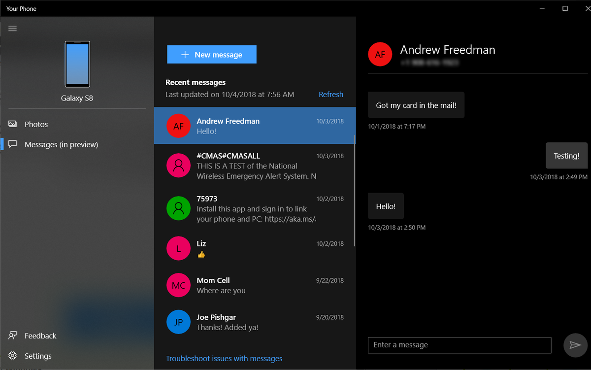your phone app for windows 10 download free