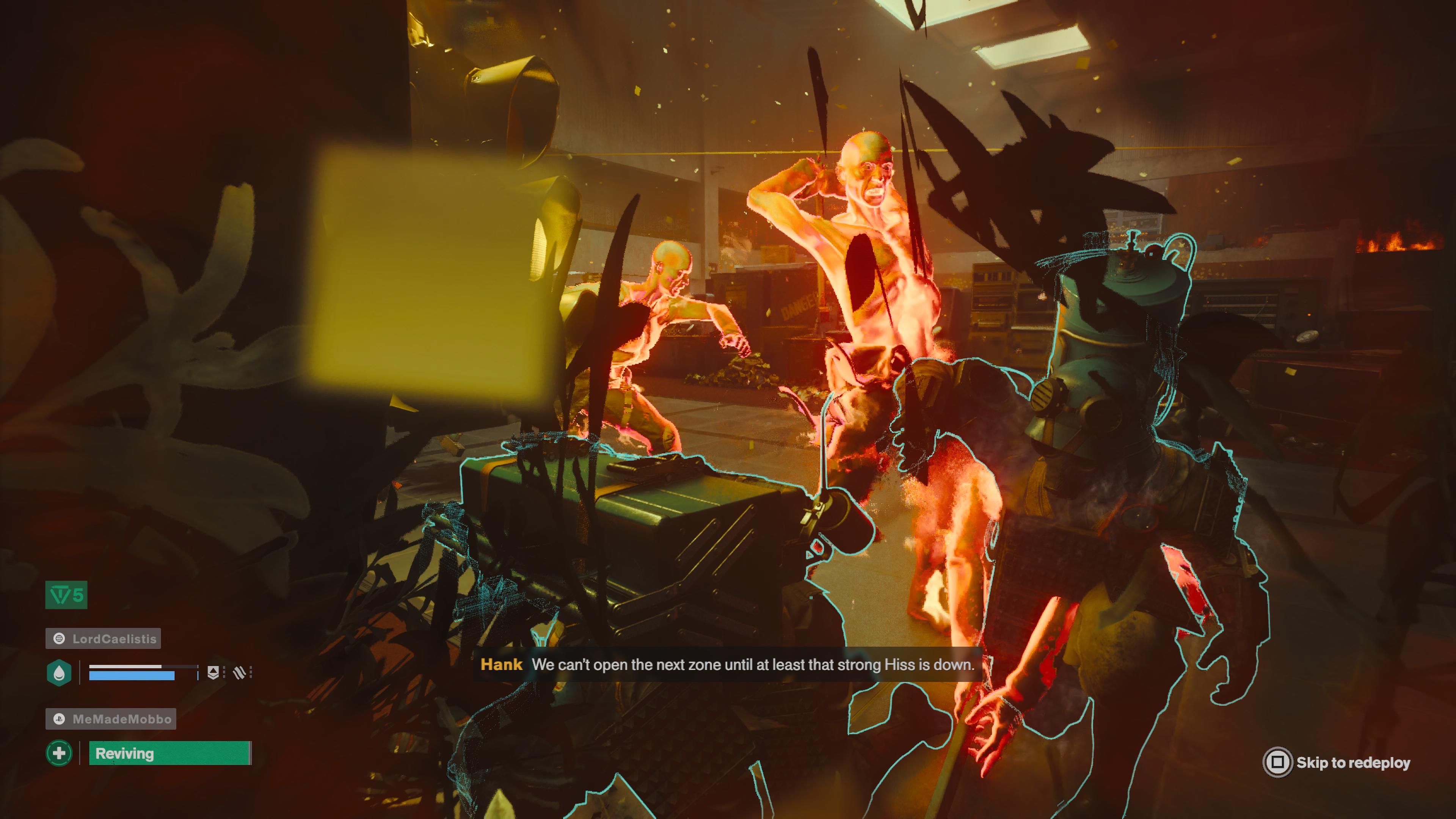 Enemies run at the players in FBC: Firebreak