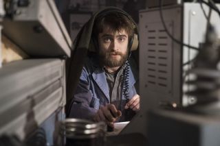 Harry Potter star Daniel Radcliffe with a beard in Sky Comedy Miracle Workers
