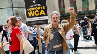 Mark Ruffalo supporting the WGA strike