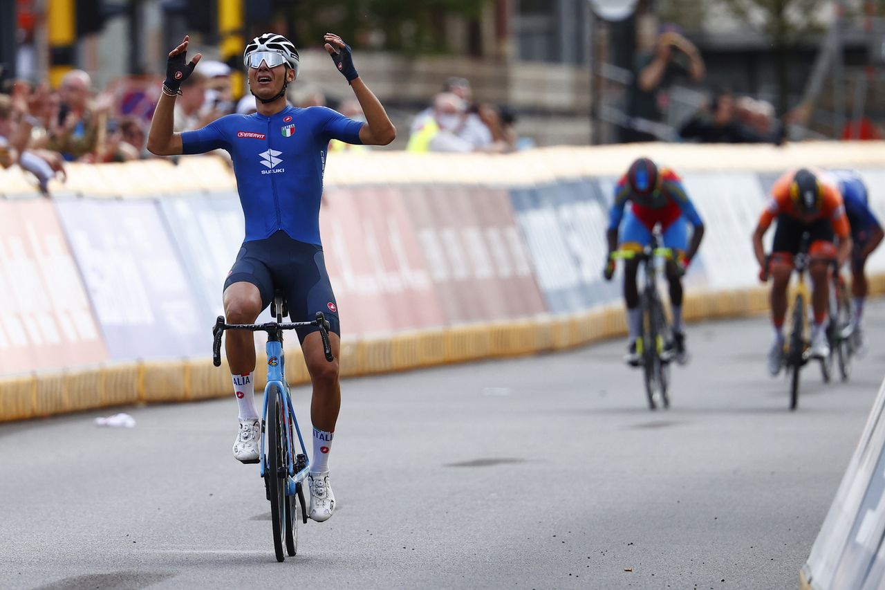2021 UCI Road World Championships Flanders Men Under 23 Road Race - Antwerp - Leuven 161,1 km - 24/09/2021 - Filippo Baroncini (ITA) - photo Luca Bettini/BettiniPhoto&Acirc;&copy;2021