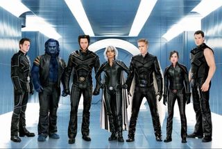 The X-Men in their bland costumes