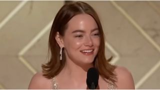 Emma Stone at the Golden Globes in 2024