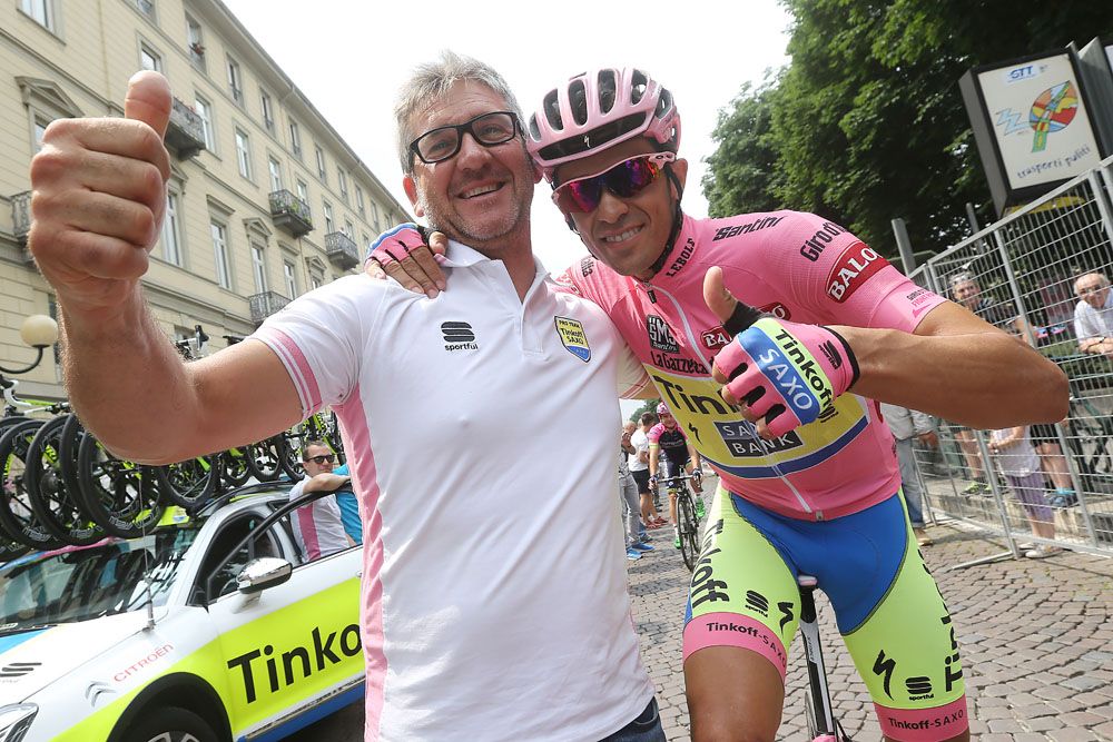 Thumbs up from Alberto Contador