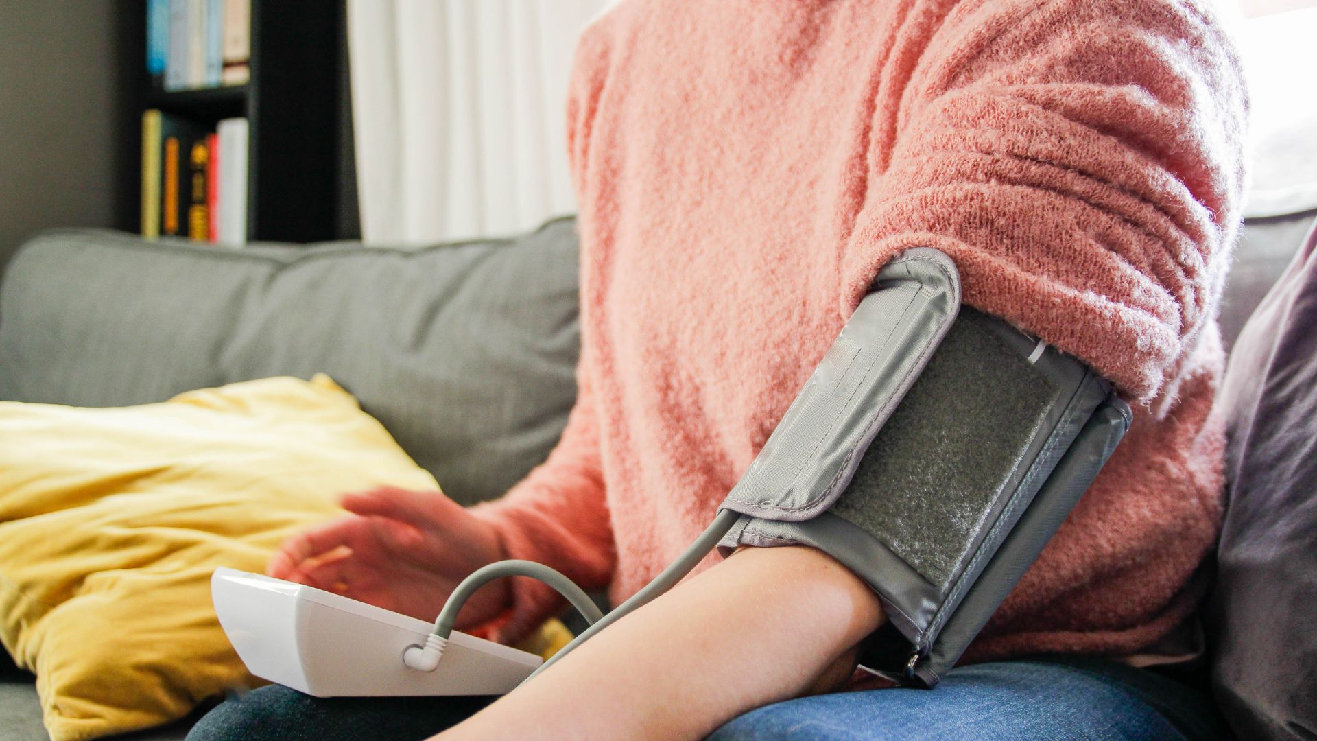 woman taking blood pressure