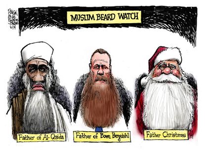 Editorial cartoon Beard Watch