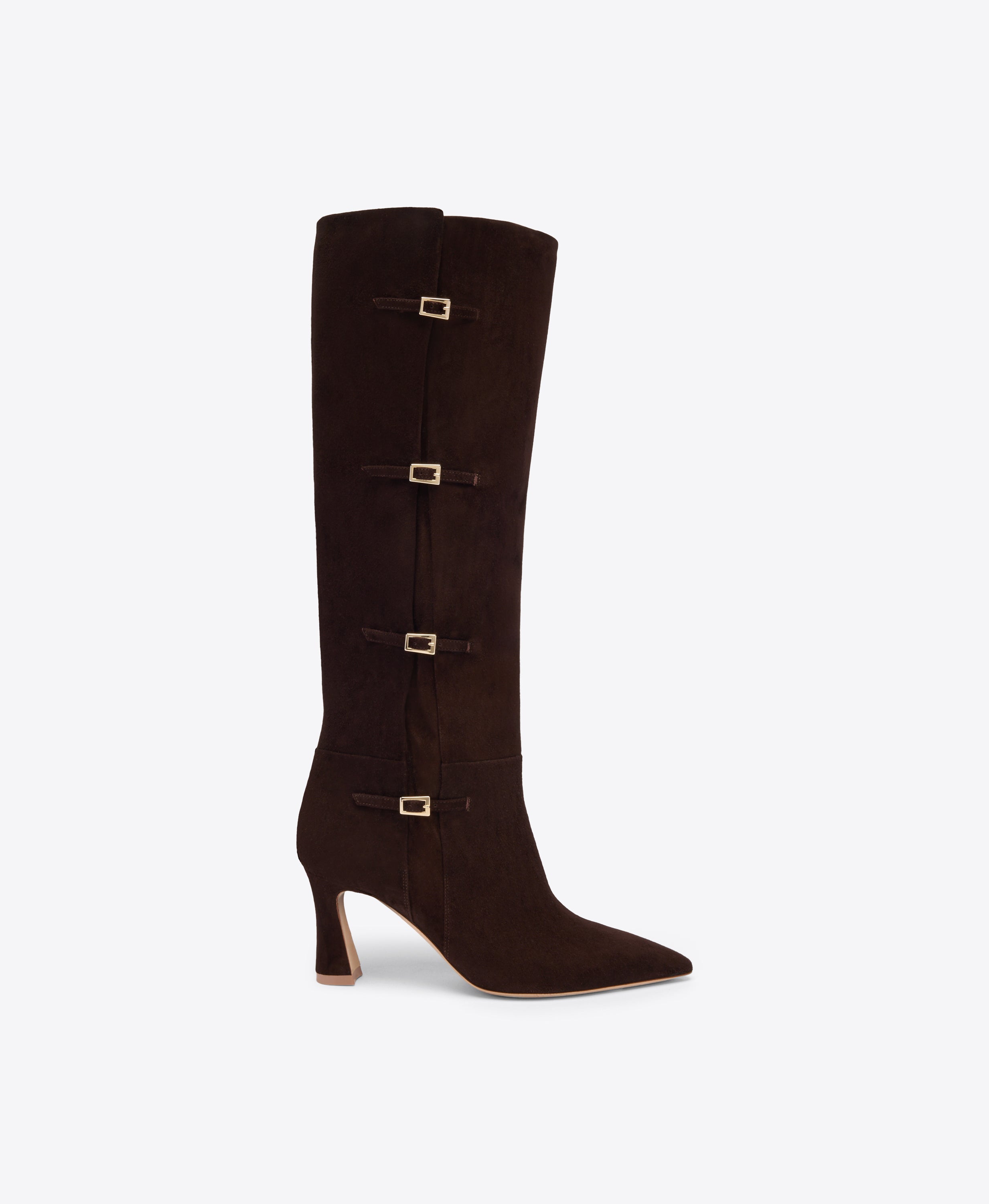 Nolan 70 Dark Brown Suede Tall Boots