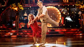 Ellie Simmonds and Nikita Kuzmin dancing in Strictly 2022