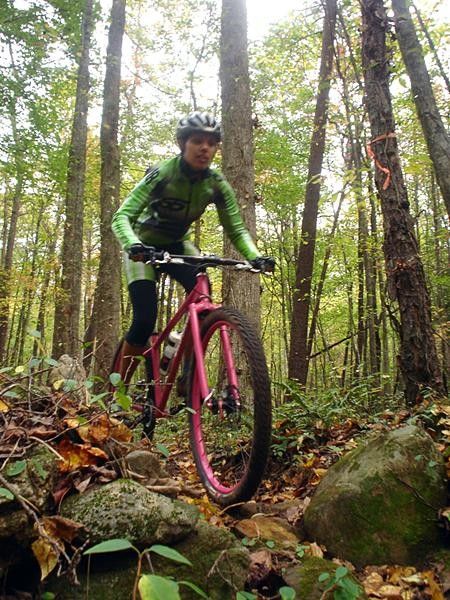 Namrita O'Dea enjoying some riding in the area where she and Eddie got married.