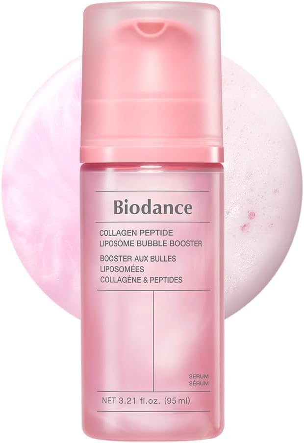 Biodance Collagen Peptide Lipsome Bubble Booster, Micro-Bubble Foam Essence for Elasticity and Plumping, Hydration &amp;amp; Skin Prep Boost, Korean Skin Care | 3.21 Fl.oz