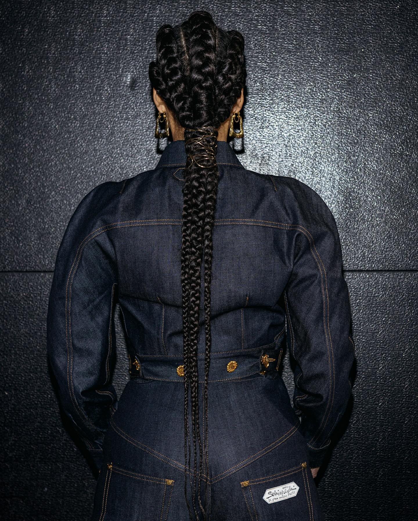 Alicia Keys braided ponytail twisted hairstyle