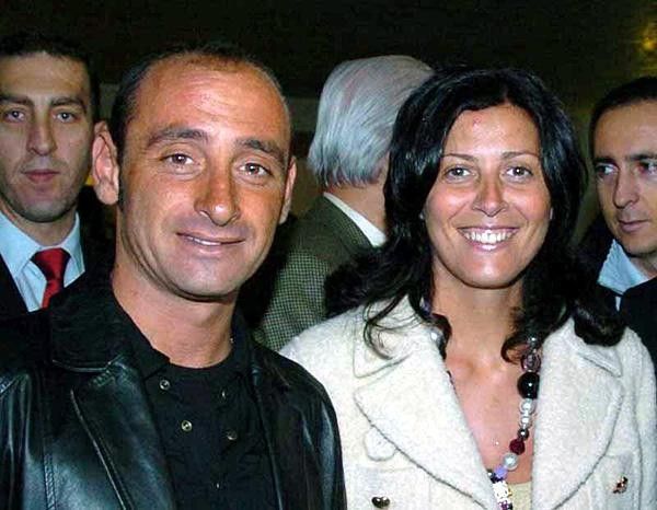 Paolo Bettini and wife during awards