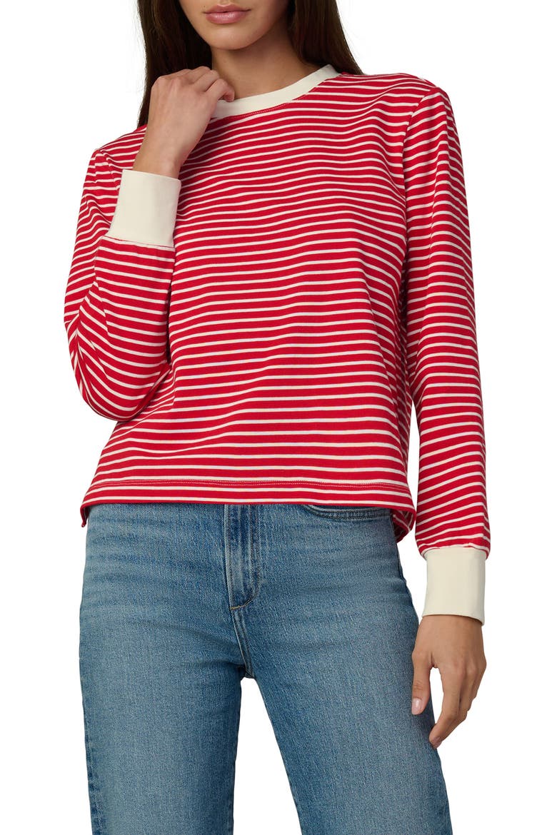 Stripe Long Sleeve Cotton T-Shirt
