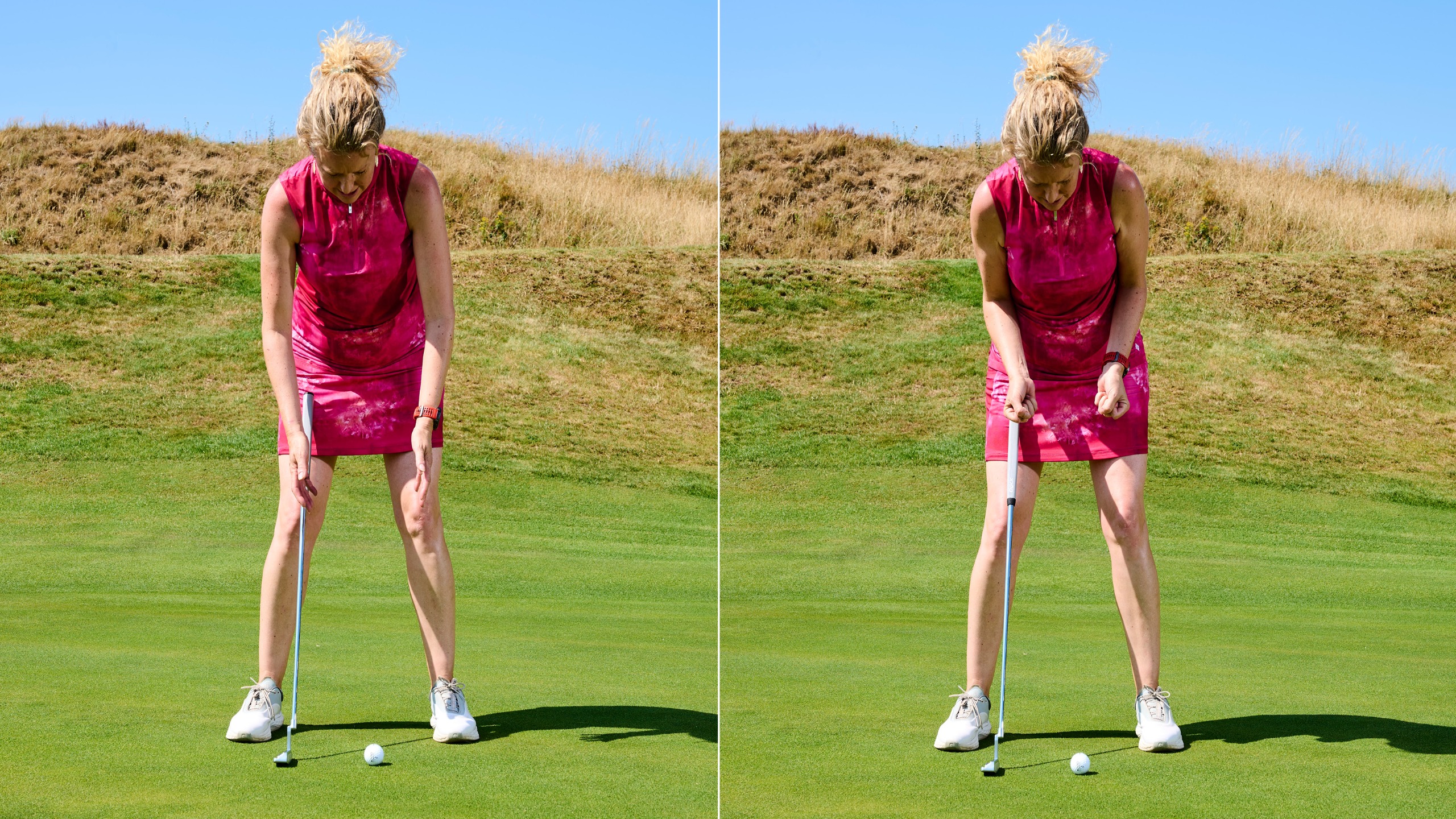 Locking arms in for a good putting stroke