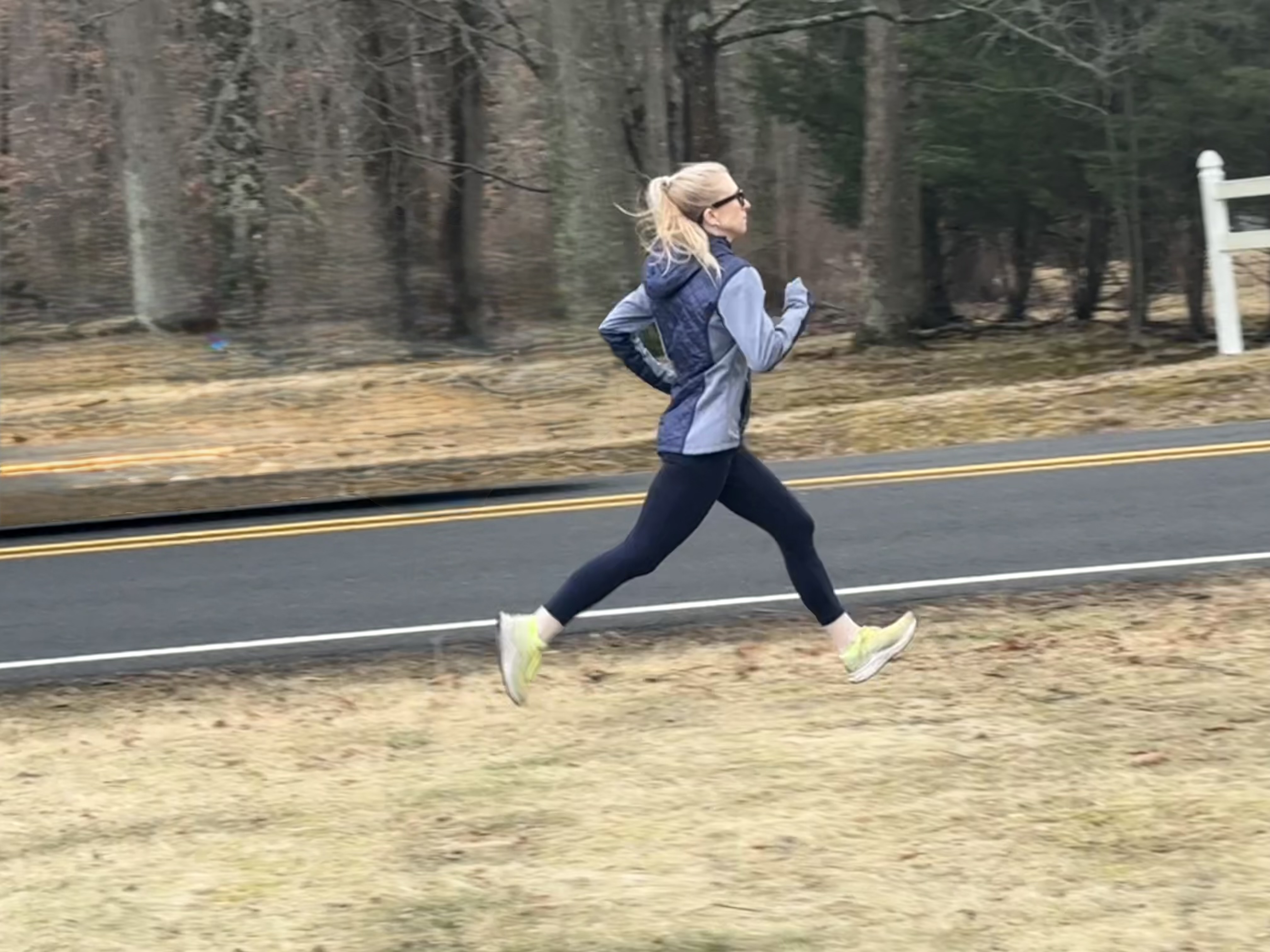 woman running with ray-bans meta smart glasses