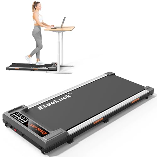 Elseluck Walking Pad, Under Desk Treadmill for Home Office, 2 in 1 Portable Walking Pad Treadmill With Remote Control, Walking Jogging Machine in Led Display