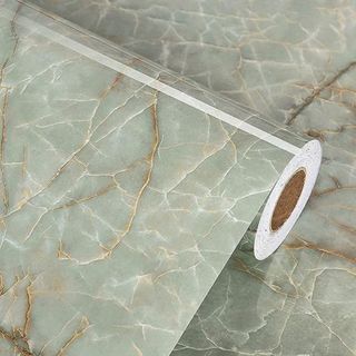 Green Marble Peel and Stick for Countertops
