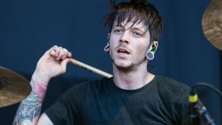 Daniel Williams drumming for The Devil Wears Prada in 2012