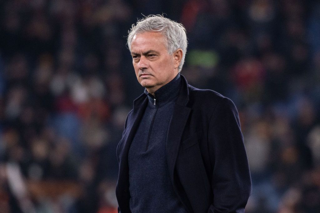 Jose Mourinho manager of AS Roma before the Coppa Italia quarter-finals match between SS Lazio and AS Roma at Stadio Olimpico