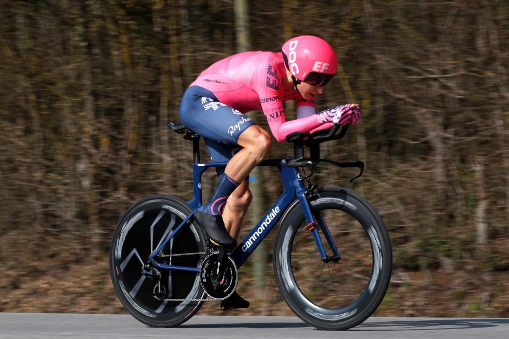 GIEN FRANCE MARCH 09 Neilson Powless of United States and Team EF Education Nippo during the 79th Paris Nice 2021 Stage 3 a 144km Individual Time Trial stage from Gien to Gien 147m ITT ParisNice on March 09 2021 in Gien France Photo by Bas CzerwinskiGetty Images