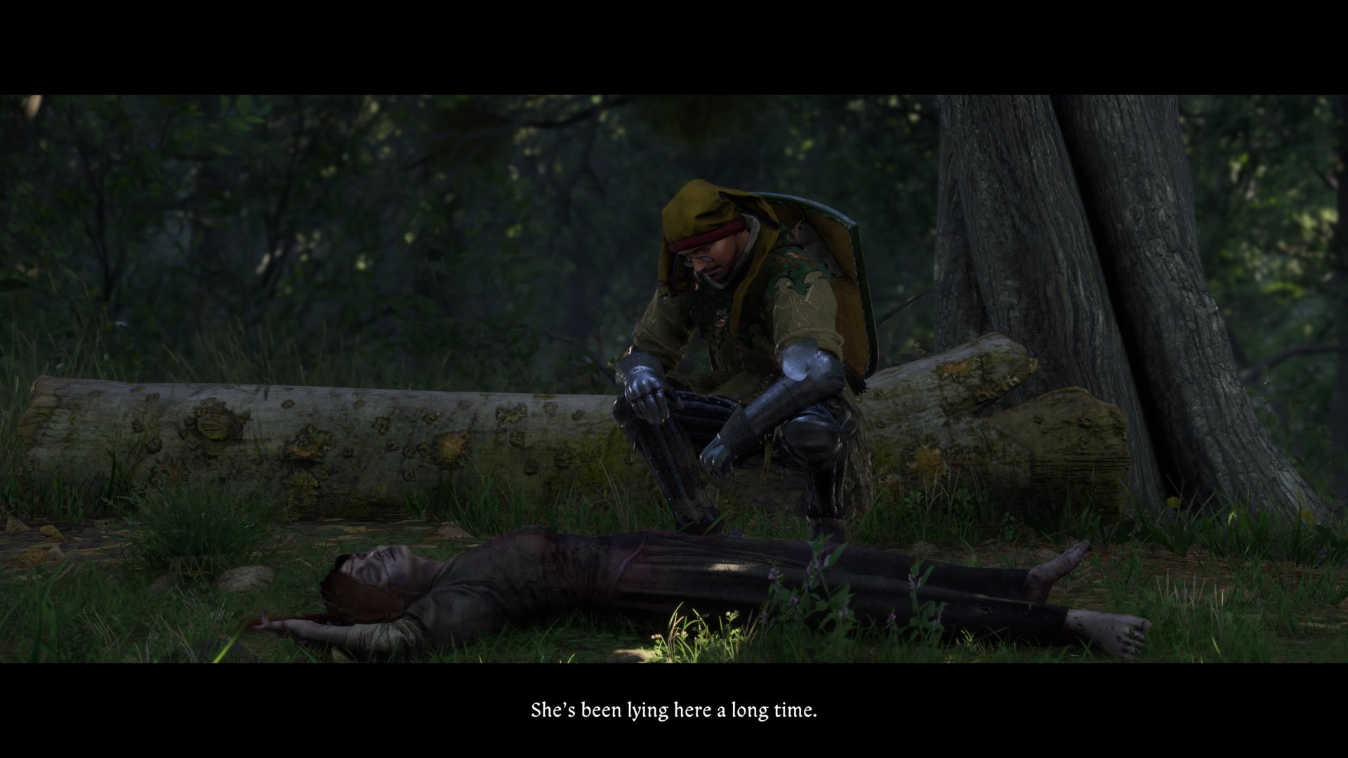 Kingdom Come Deliverance 2 screenshot of Henry investigating a corpse and remarking that &amp;quot;she&#039;s been here a long time&amp;quot;