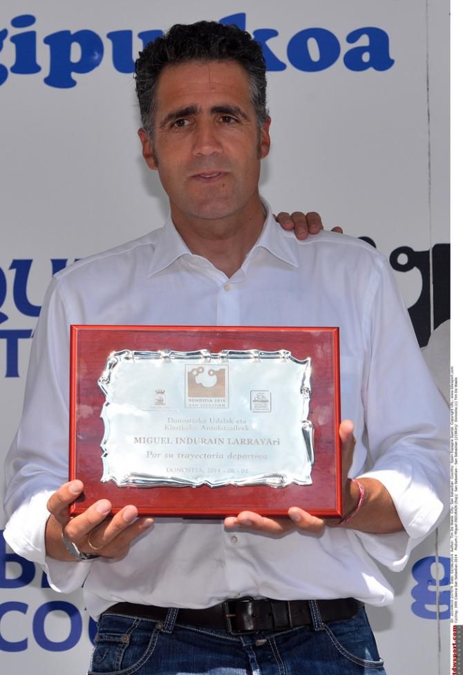 Miguel Indurain was on hand for the podium presentations