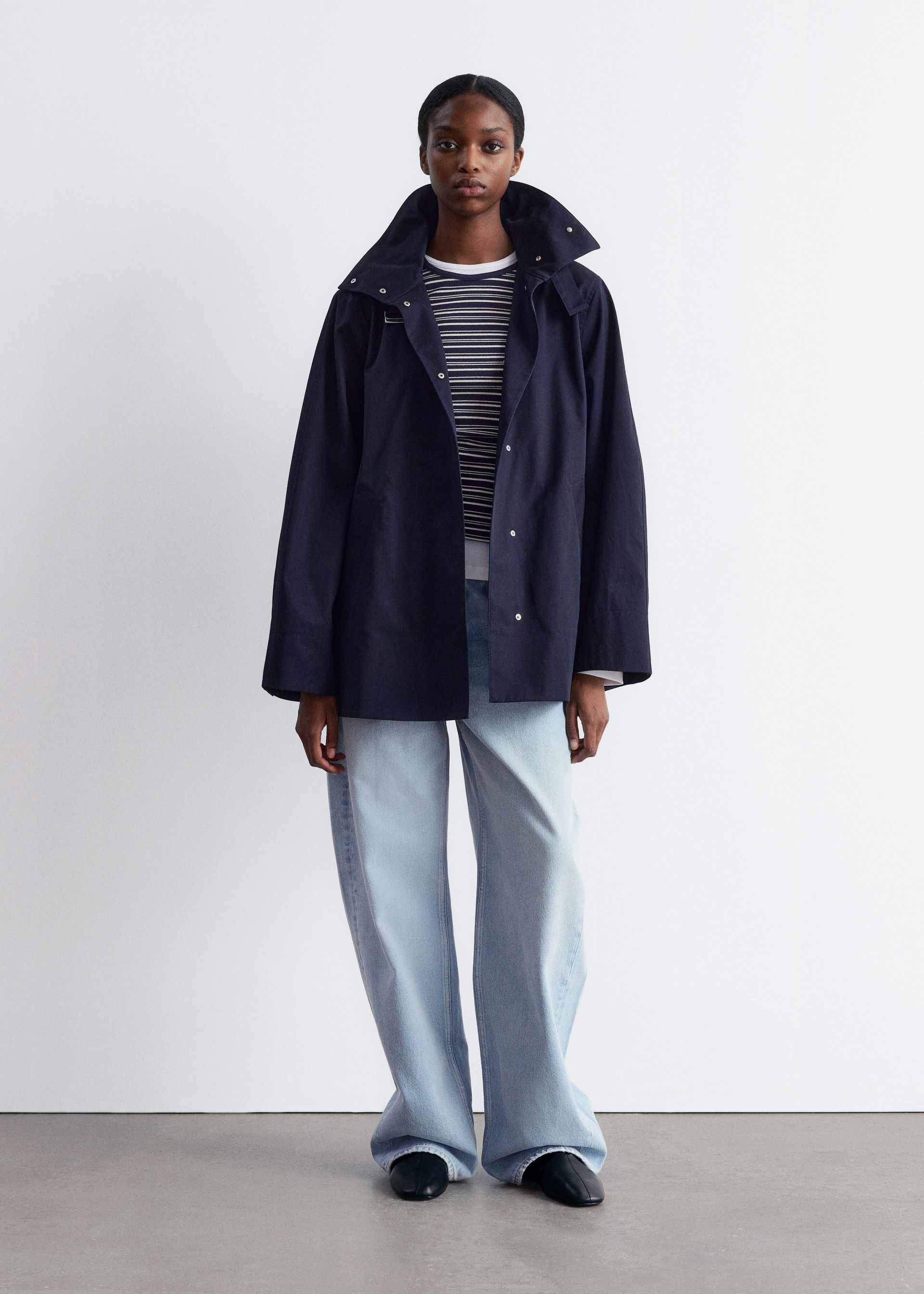 A-Line Funnel-Neck Jacket
