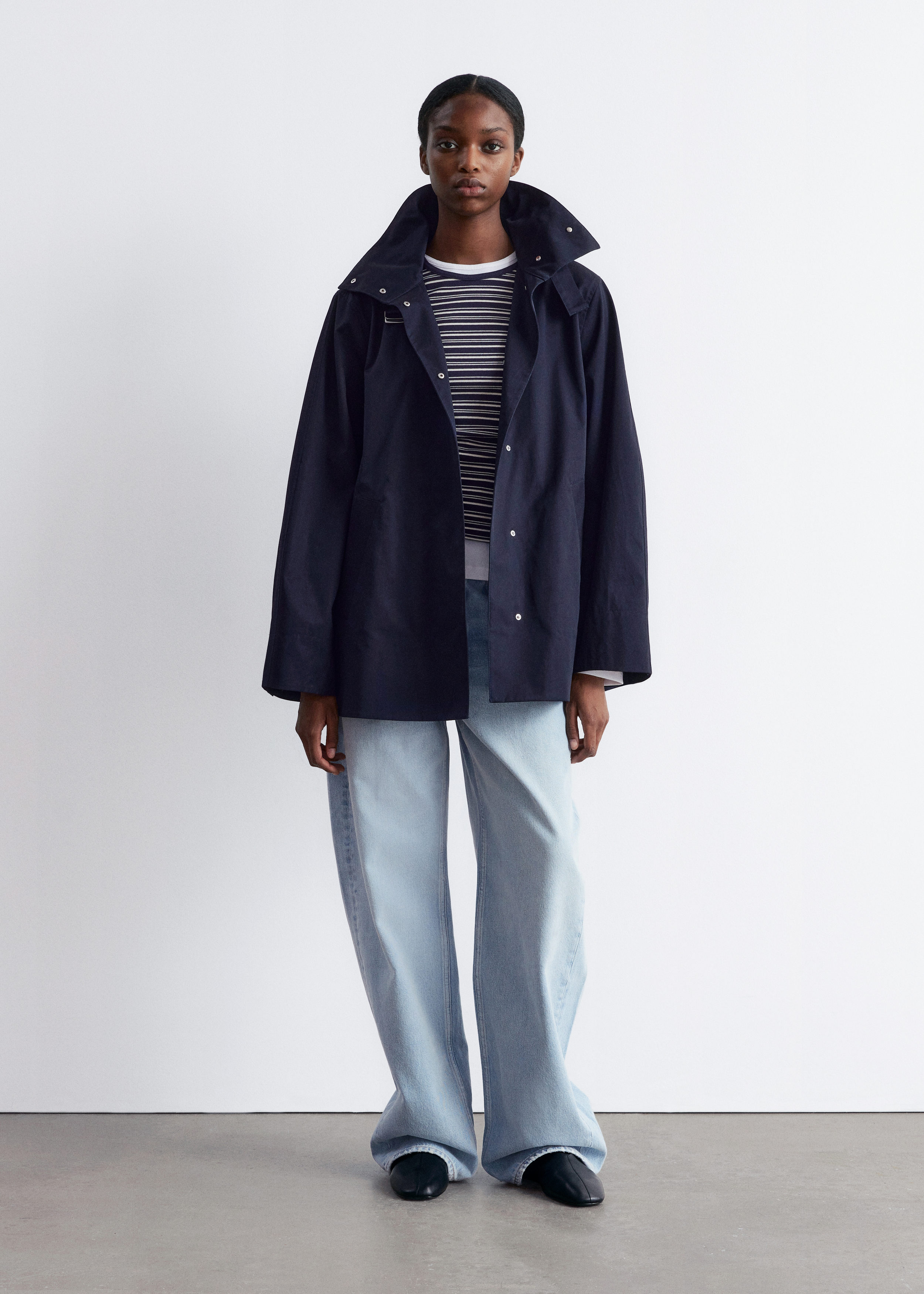 A-Line Funnel-Neck Jacket