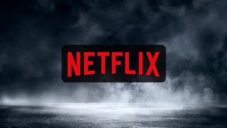 Netflix logo on a smoky background