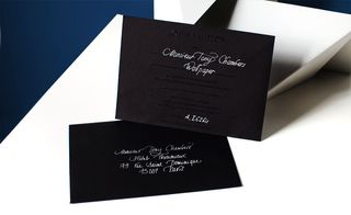 rough texture added a contrasting surface to the black foil typeface