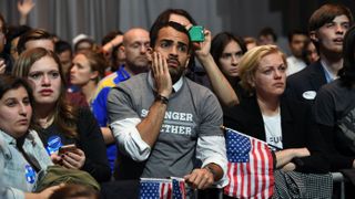 Supporters on election night 2016 at a Hillary Clinton party, when it became clear poll-based forecasts had been off target.