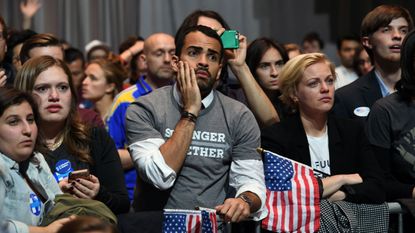 Supporters on election night 2016 at a Hillary Clinton party, when it became clear poll-based forecasts had been off target.