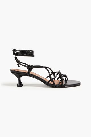 Knotted vegan leather sandals