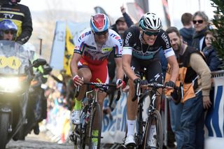 Niki Terpstra escapes with Alexander Kristoff in the 2015 Tour of Flanders