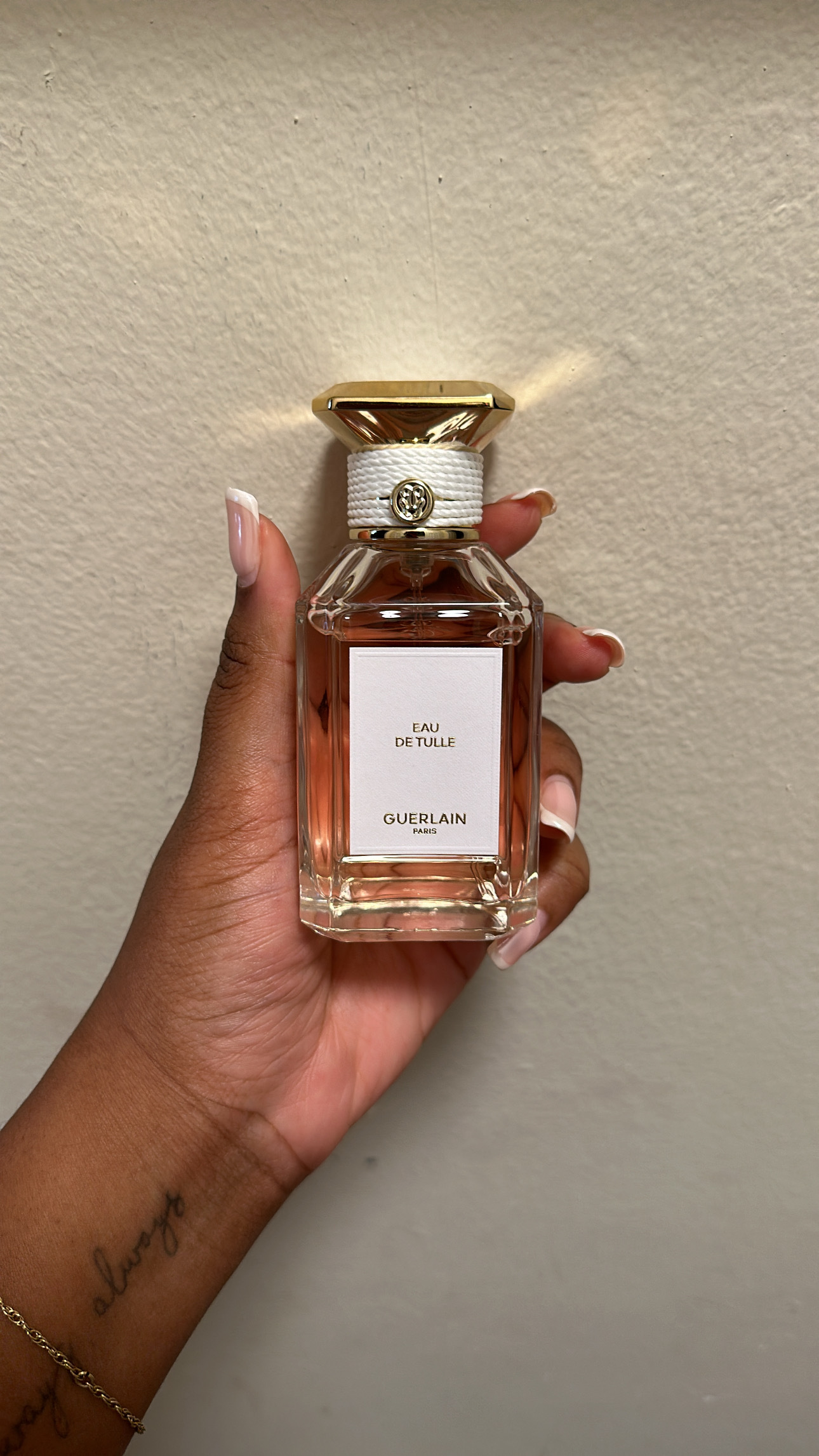 Ariel Baker testing Eau de Tulle