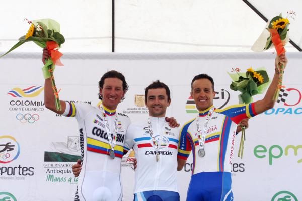The men's podium