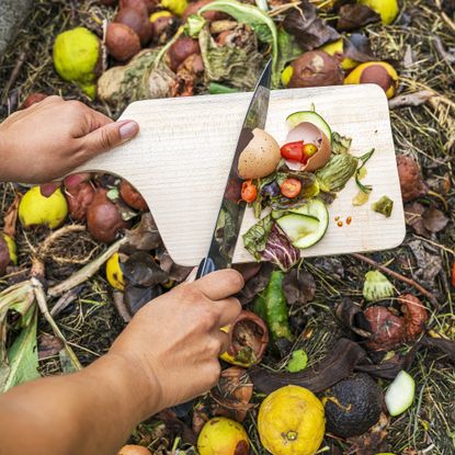 Composting kitchen scraps