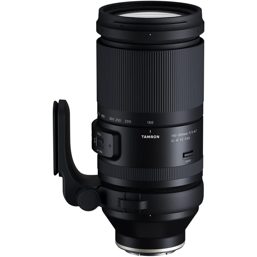Tamron 150-500mm f/5-6.7 Di III VC VXD on a white background