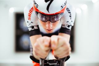 Tao Geoghegan Hart in the Specialized wind tunnel
