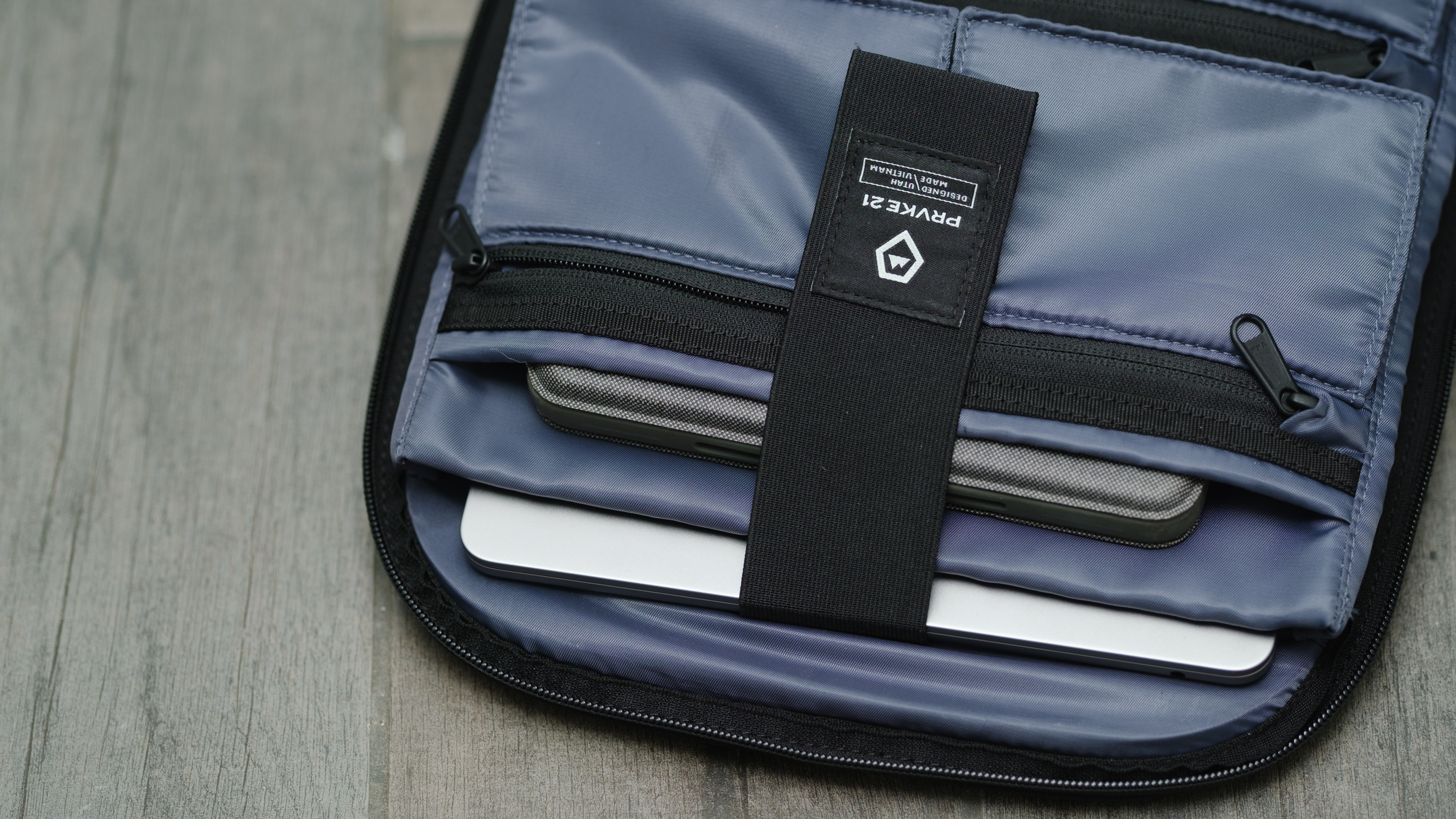 The Wandrd Prvke V4 camera backpack in Aegean Blue, 21L size