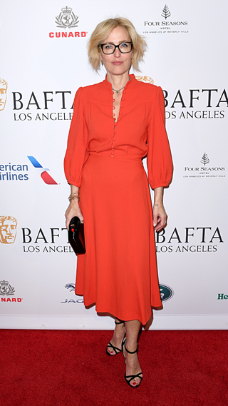 Gillian Anderson attends The BAFTA Los Angeles Tea Party at Four Seasons Hotel Los Angeles at Beverly Hills on January 04, 2020 in Los Angeles, California