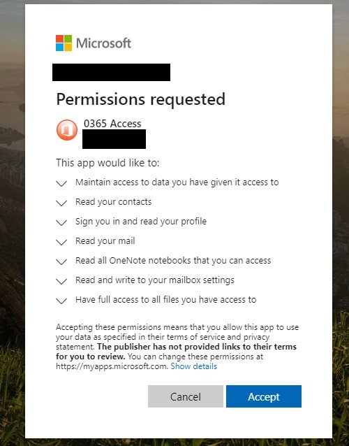Phishing Prompt Microsoft