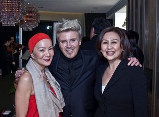 Reina Chau, hair stylist Kim Robinson and publisher Lina Ross Mohindar