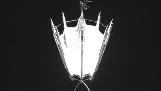 The 39-foot-wide (12 meters) antenna on Europe's Biomass forest-monitoring satellite deploys in Earth orbit.