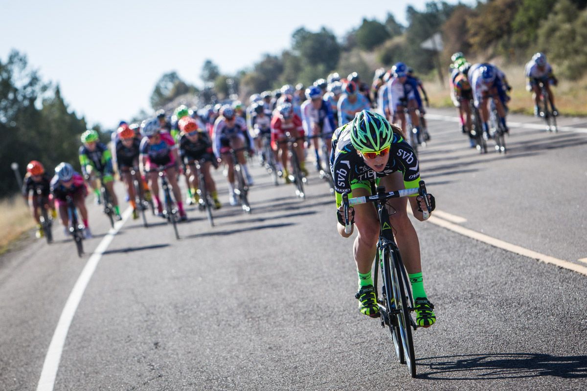A TIBCO rider tries to sneak off the front