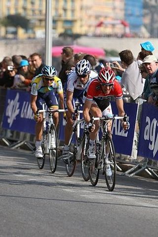 Alberto Contador (Astana), Antonio Colom (Team Katusha), and Fränk Schleck (Saxo Bank) were the only riders to stay away.
