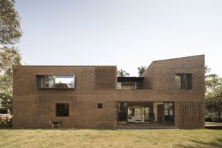 Angles and geometric shapes in brick at Brick House by Collective Project