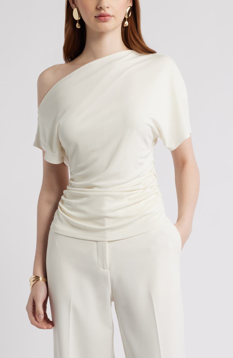 One Shoulder Drape Knit Top