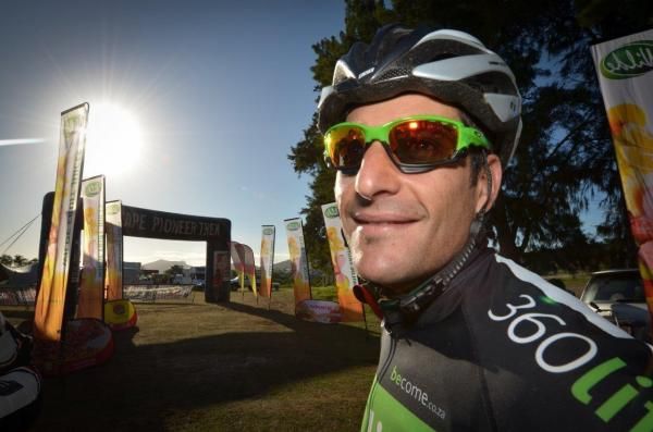 Race overall leader Kevin Evans