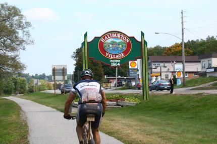 A town sign along the way